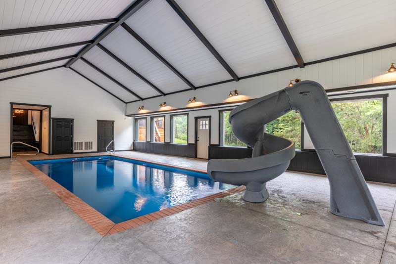 Heated indoor main pool — Black Eagle Lodge