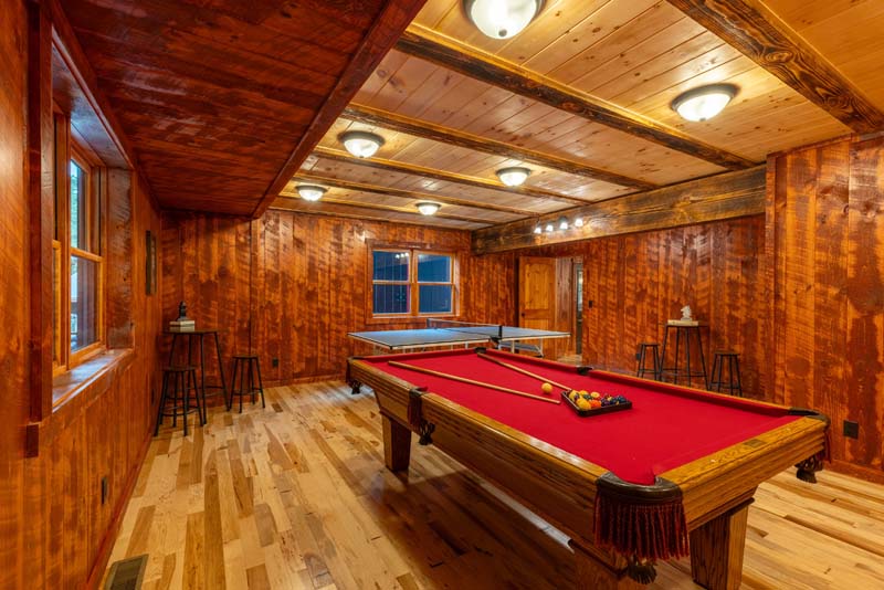 Pool Table and Corner Table, facing NE