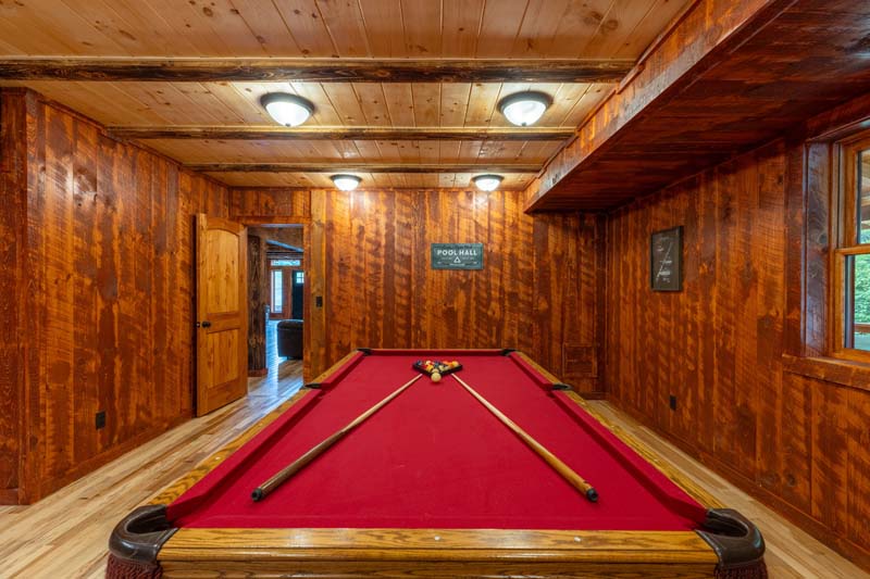 Closeup of Pool Table