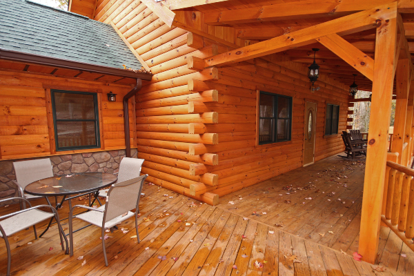 Inviting outdoor seating on the cabin deck