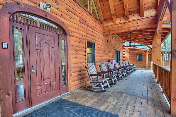 front porch of cabin