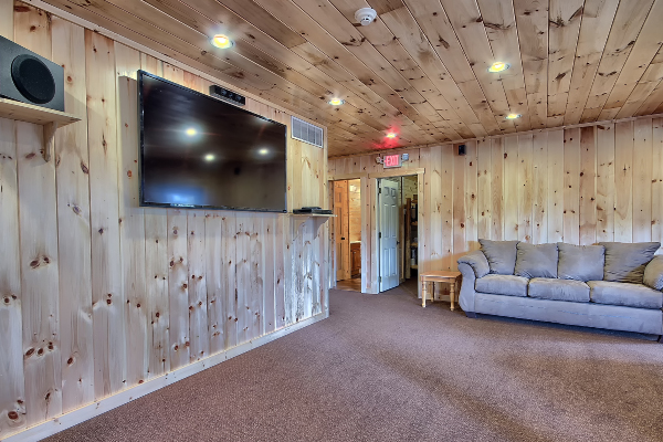 Family-friendly cabin game room for all ages
