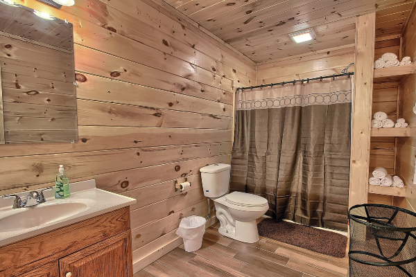 Nature-inspired design in the cabin bathroom