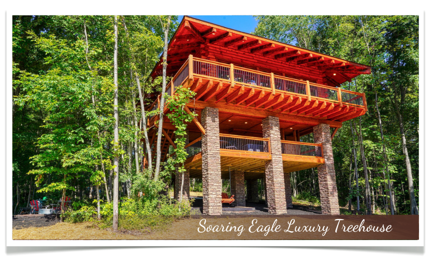Soaring Eagle Luxury Treehouse Woodland Ridge Cabins in Hocking Hills
