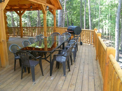 eating area on deck